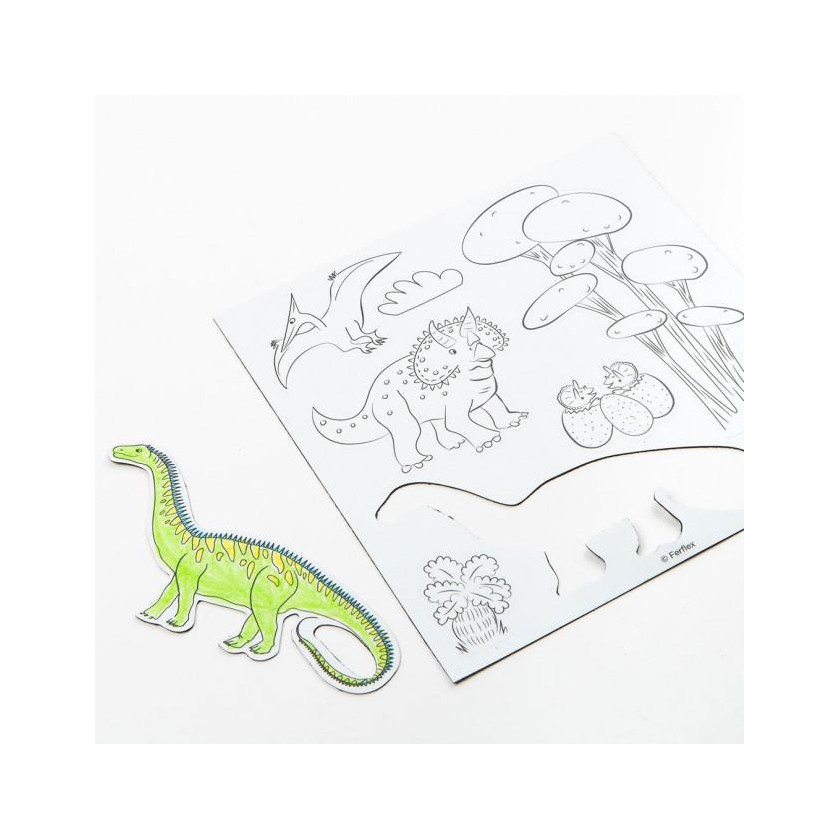 Magnets à colorier Dinosaures