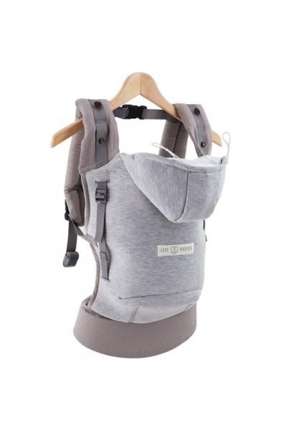 Hoodie Carrier gris athlétique avec pack extension naissance