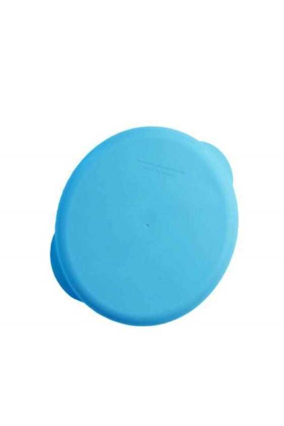 Assiette compartimentée en silicone - Bleue