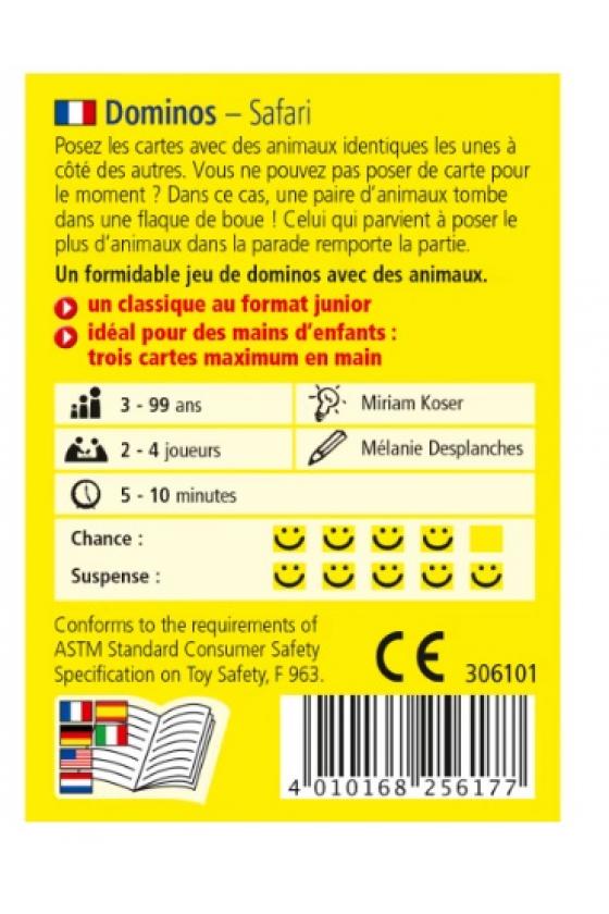 Jeu de dominos avec des cartes - Safari