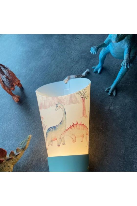 Coffret lampe nomade 5en1 - Dinosaures vert sauge