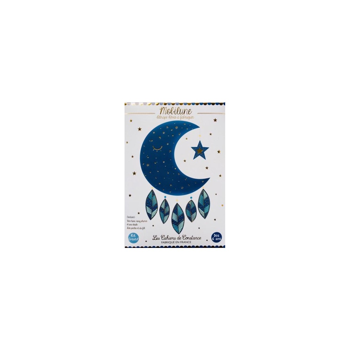 Mobile lune à fabriquer bleu nuit