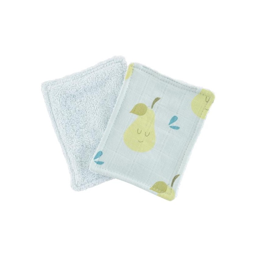 Lot de 6 lingettes lavables Poire