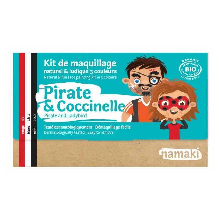 Kit de maquillage 3 couleurs pirate et coccinelle