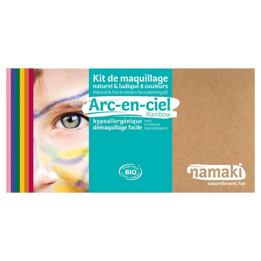 Kit de maquillage 8 couleurs Arc-en-ciel