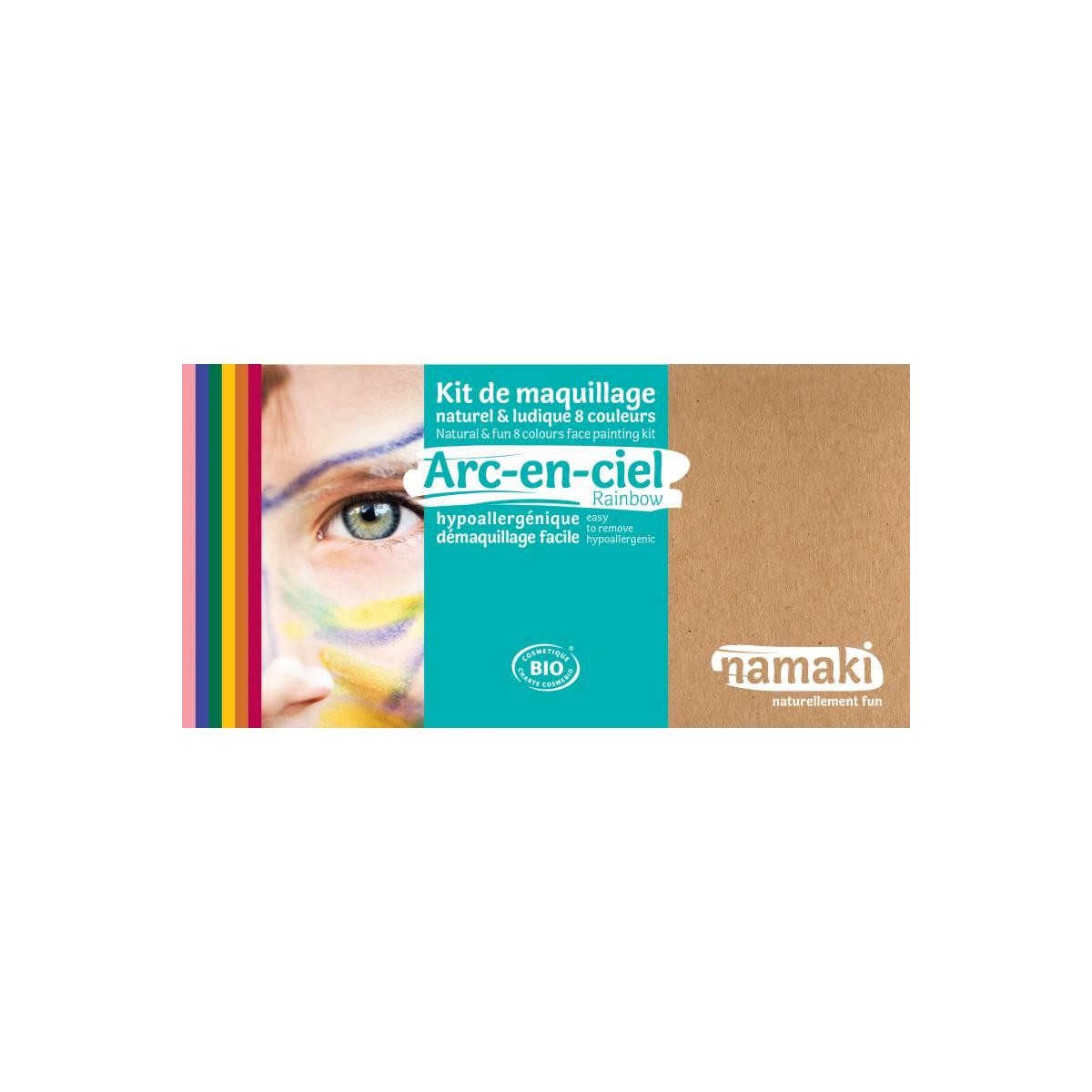 Kit de maquillage 8 couleurs Arc-en-ciel